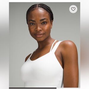 Like a cloud ribbed longline bra light support D/DD cup in bone